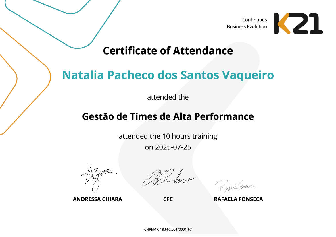 Certificado K21